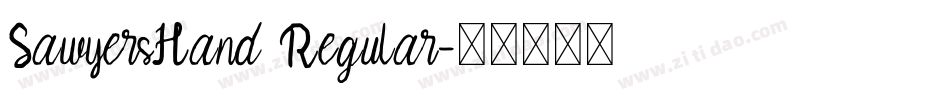 SawyersHand Regular字体转换